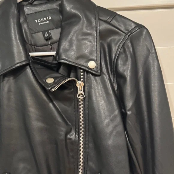 Torrid Classic Black Leather Jacket - Picture 4 of 14